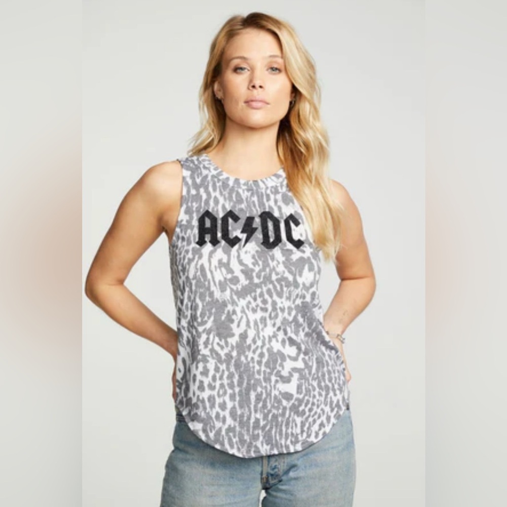Evereve AC/DC Gray Sleeveless Women's Top